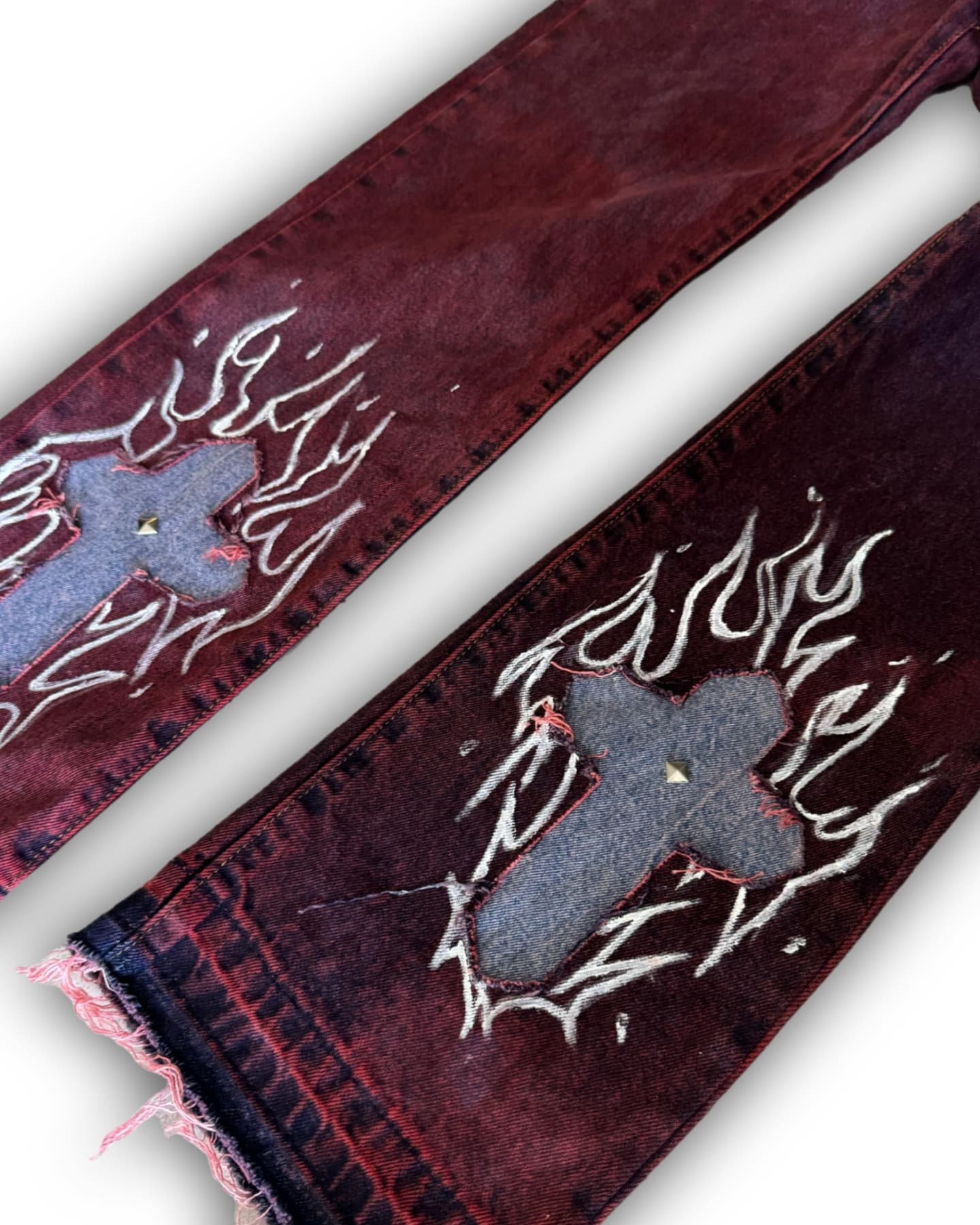 PURPLE FLAME DENIM JEANS 1 OF 1