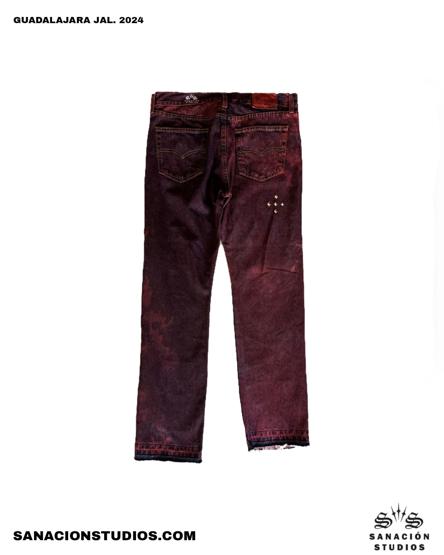 PURPLE FLAME DENIM JEANS 1 OF 1