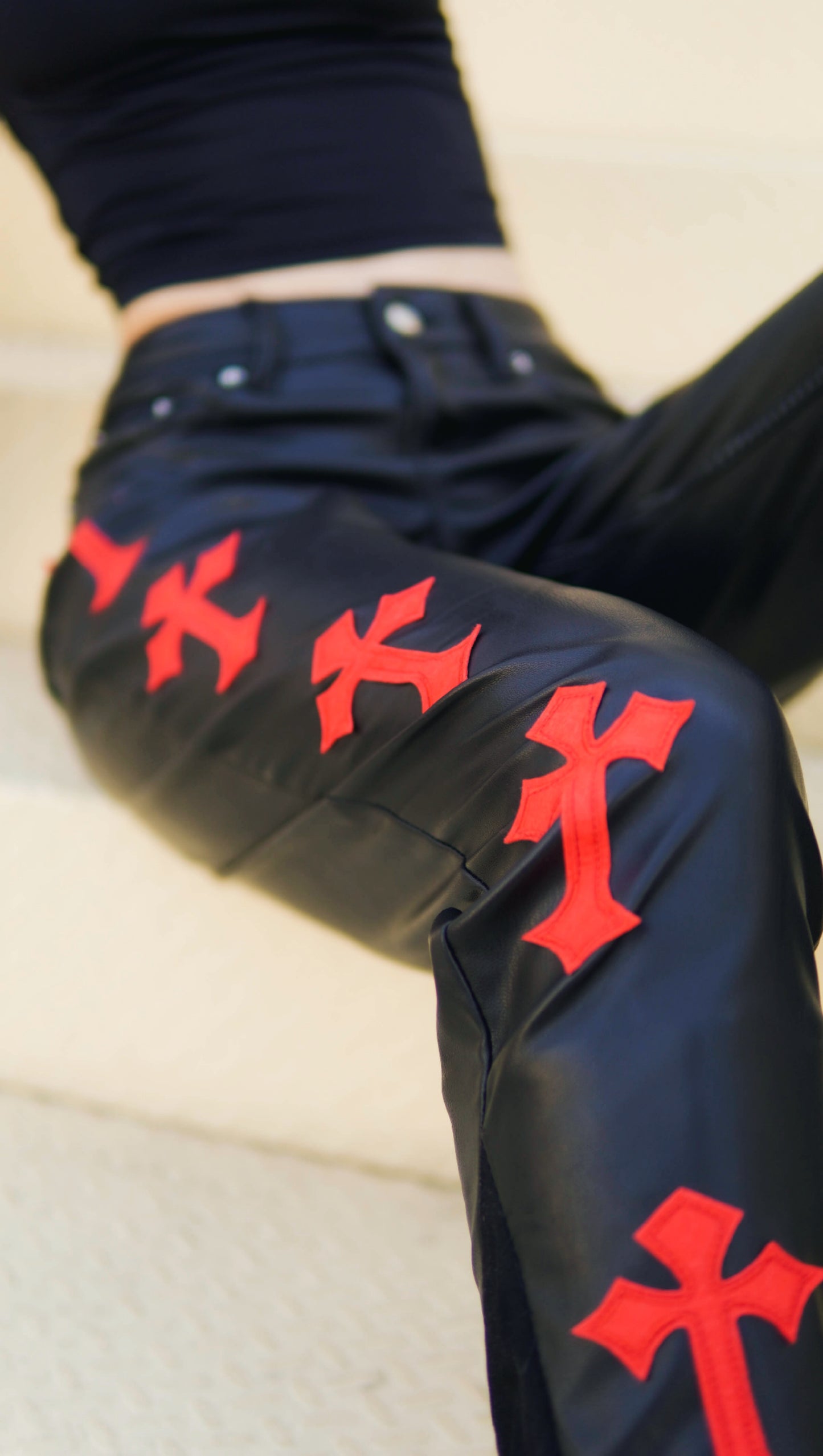 SS "COR" LEATHER PANTS 1 OF 1