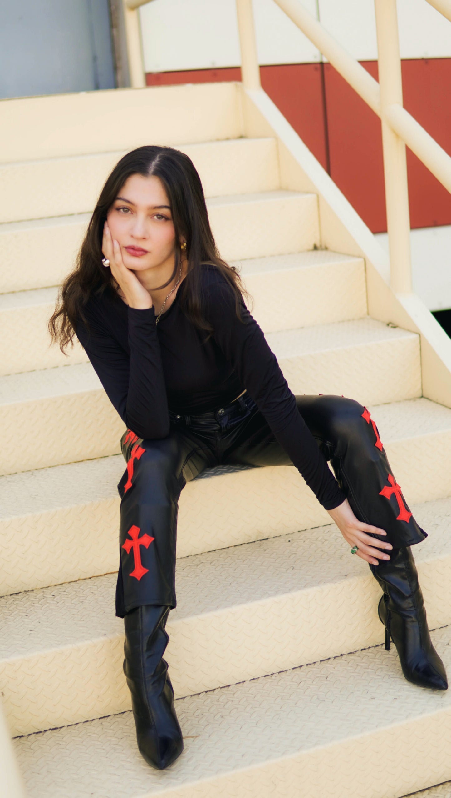 SS "COR" LEATHER PANTS 1 OF 1