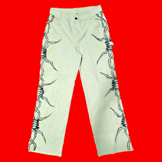 DENIM BARBED JEANS 1/1